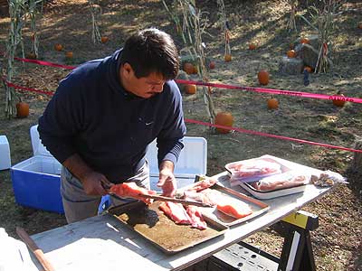 Preparing the Salmon