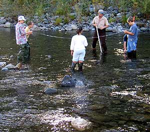 Students in the Creek